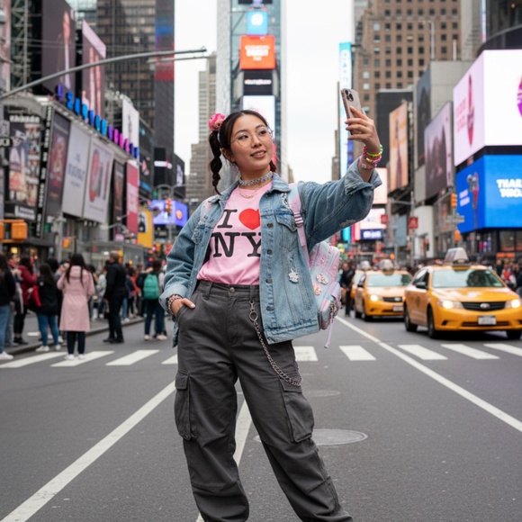 I Love NY Graphic Tee Pink Regular Fit - Picture 2 of 8